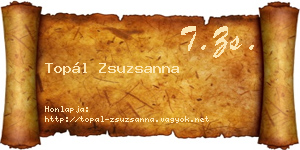 Topál Zsuzsanna névjegykártya
