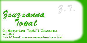 zsuzsanna topal business card